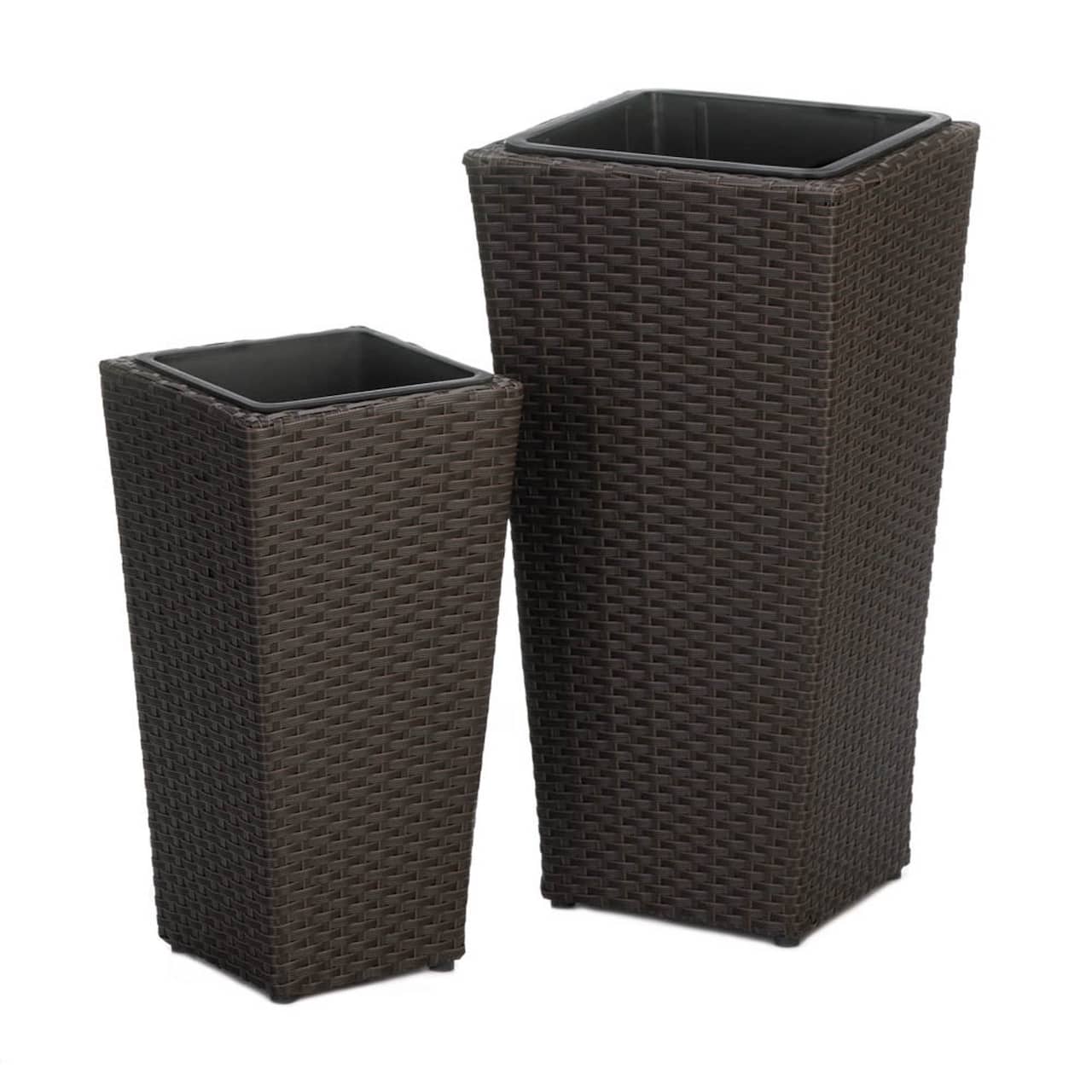 Summerfield Terrace Tuscany Wicker Tall Planter Set